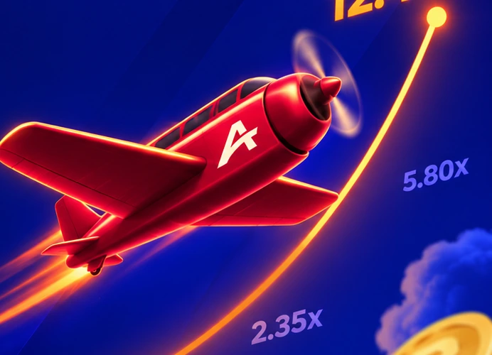 Illustration Aviator PariPesa : avion et multiplicateurs.
