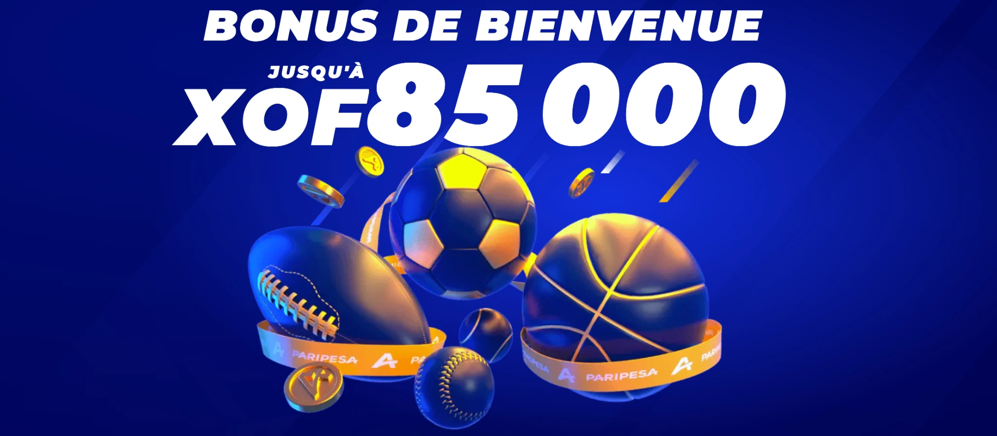 Bonus de bienvenue sport PariPesa Togo : jusqu’à 85 000 XOF.
